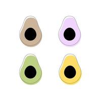 Avocado flat illustration vector