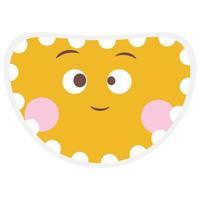 Cute emoji face vector