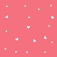 Hand drawn hearts seamless pattern cute vector