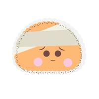 Injured emoji flat design vector