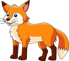 ilustración de imágenes prediseñadas de color de dibujos animados de fox vector