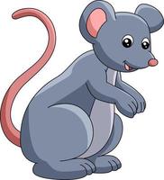 Mouse Cartoon Colored Clipart Illustration vector