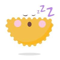 Cute emoji with sleeping expression vector