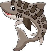 Leopard Shark Cartoon Colored Clipart Illustration vector