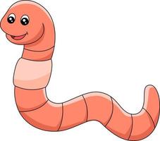 Worm Cartoon Colored Clipart Illustration vector