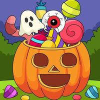 Trick or Treat Pumpkin Halloween Illustration