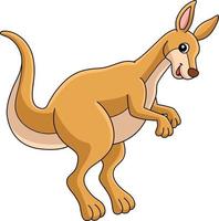 Kangaroo Animal Colored Cartoon Illustration vector