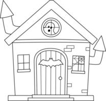 Trick or Treating Halloween Coloring Page Isolated vector