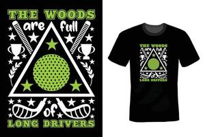 diseño de camiseta de golf, vintage, tipografía vector