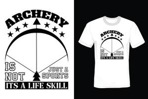 Archery T shirt design, vintage, typography vector