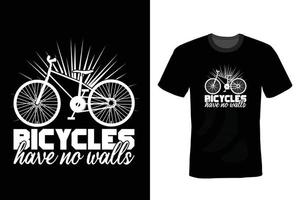 diseño de camiseta de bicicleta, vintage, tipografía vector