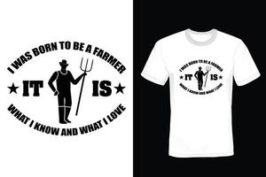 Farmer T shirt design, vintage, typography vector