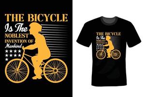 Bicycle T shirt design, vintage, typography vector