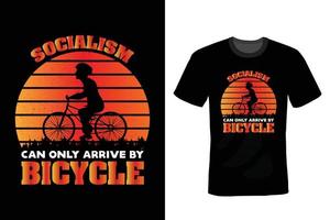 diseño de camiseta de bicicleta, vintage, tipografía vector