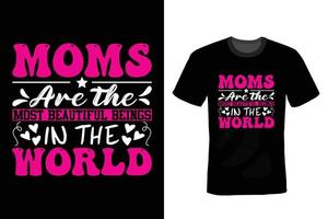 Mom T shirt design, vintage, typography vector