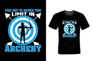 Archery T shirt design, vintage, typography vector