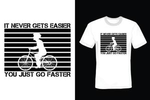 diseño de camiseta de bicicleta, vintage, tipografía vector