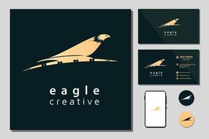 elegante diseño de logotipo de águila vector