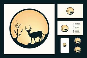 Vintage Deer creative design logo vector