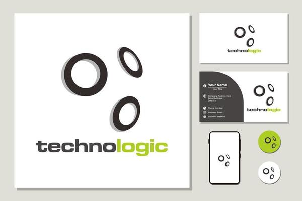 Continuous circle for the logo about technology