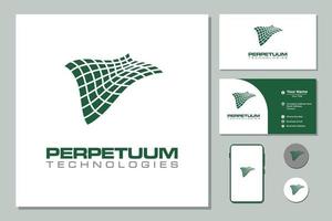 Unique solar cell Logo vector