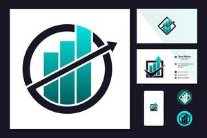 Business success graph chart mark vector