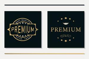 Golden Premium Quality. Satisfaction gold badge vector