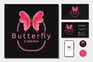 inspiración de diseño de logotipo de mariposa de belleza vector