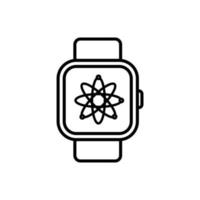 smartwatch with atom molecule icon vector