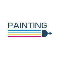 vector de diseño de logotipo de pintura de casa