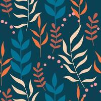 Vector seamless pattern with leaves.