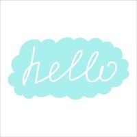 Vector colorful lettering isolated on white background - Hello