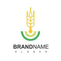 Wheat Farm Logo Design Vector