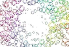 Light Multicolor, Rainbow vector background with bubbles.