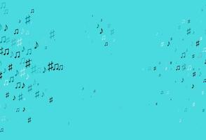 telón de fondo de vector azul claro con notas musicales.