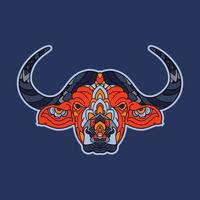 Buffalo head aka symbol Lunar Year vector