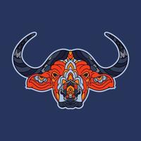 Buffalo head aka symbol Lunar Year vector