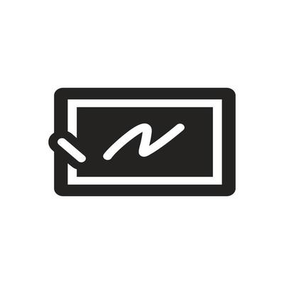 whiteboard solid icon. vector