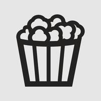 pop corn icon illustration, cinema food. vector