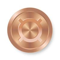 moneda de bronce del símbolo de moneda genérica concepto de moneda de internet vector