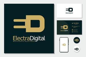 Simple electric plugs for design logo inspiration