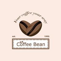 Coffee shop logo design for Coffee bean vector