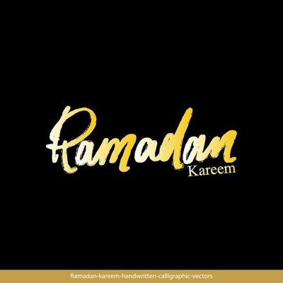 Ramadan kareem handwritten calligraphic vectors