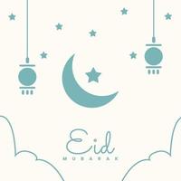 plantilla de eid mubarak vector