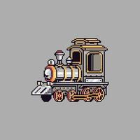 Editable vector train pixel art illustration for game development, game asset, web asset, graphic design, and printed purpose.