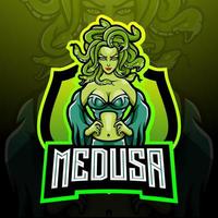 Medusa esport logo mascot design vector