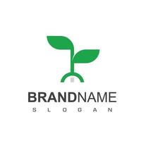 Plant Logo, Growing Company Symbol vector