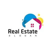 Real Estate Logo design template.  Roofing logo vector. vector