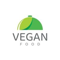 vector de diseño de logotipo de comida vegana