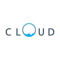 plantilla de logotipo de seguridad de datos en la nube vector